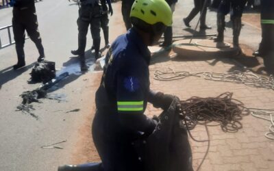 The search for Khayalethu Magadla continues at the sewer outfall in Dlamini